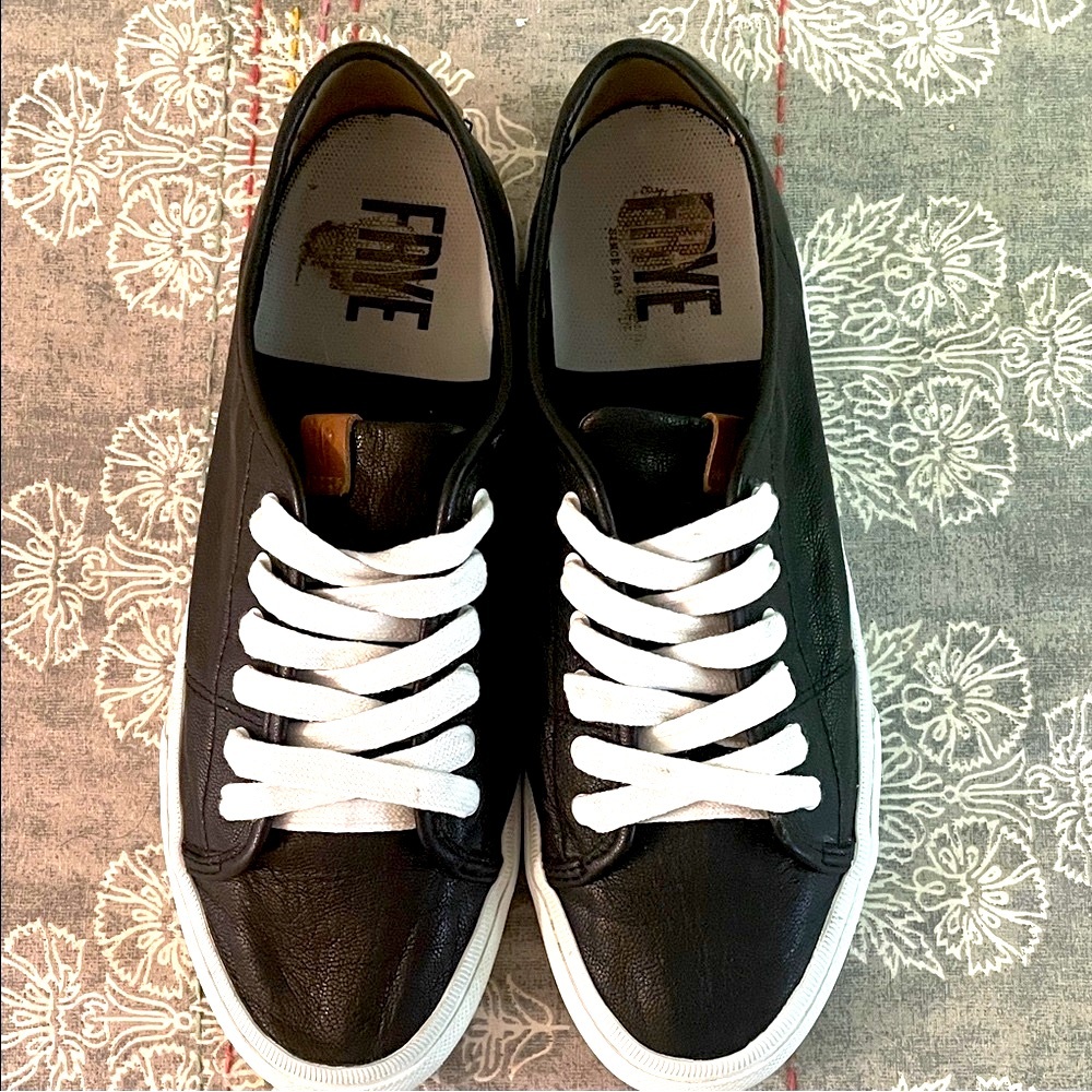 Frye 100% genuine leather Black and white lace up Sneakers - Picture 2 of 14